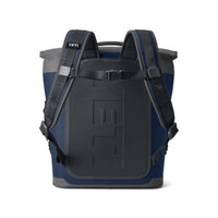 Back of Navy Yeti Hopper M12 Soft Backpack Cooler