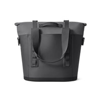 Back of Charcoal Yeti Hopper M15 Soft Cooler