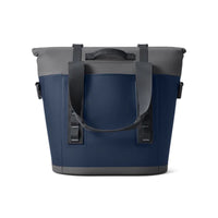 Back of Navy Yeti Hopper M15 Soft Cooler