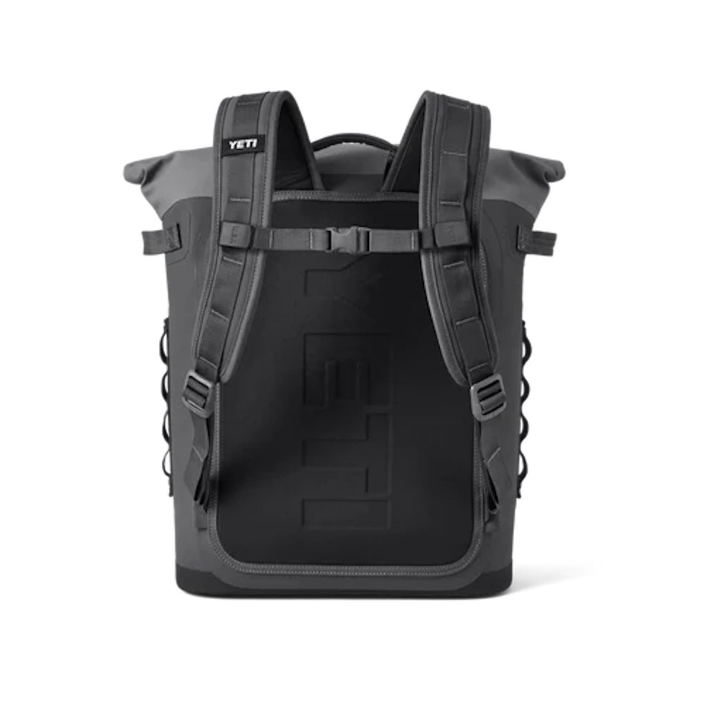 Back of Charcoal Yeti Hopper M20 Backpack