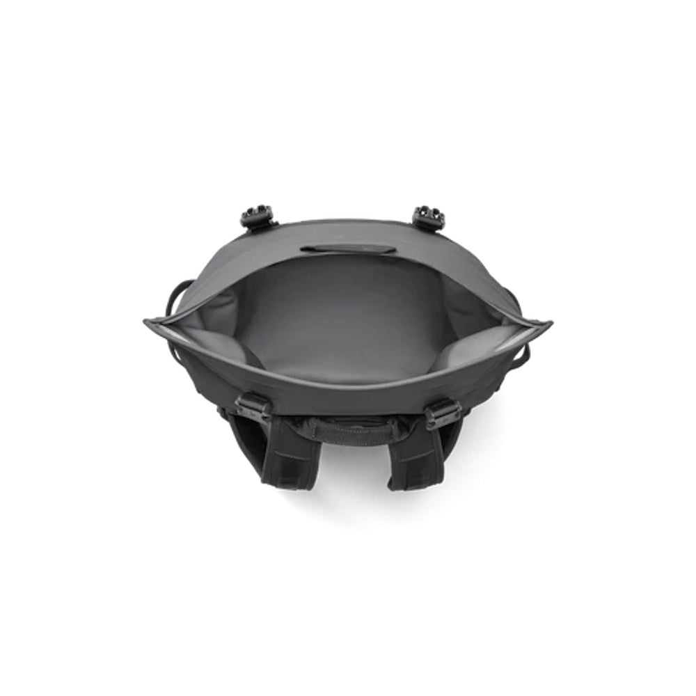 Top down of open Charcoal Yeti Hopper M20 Backpack
