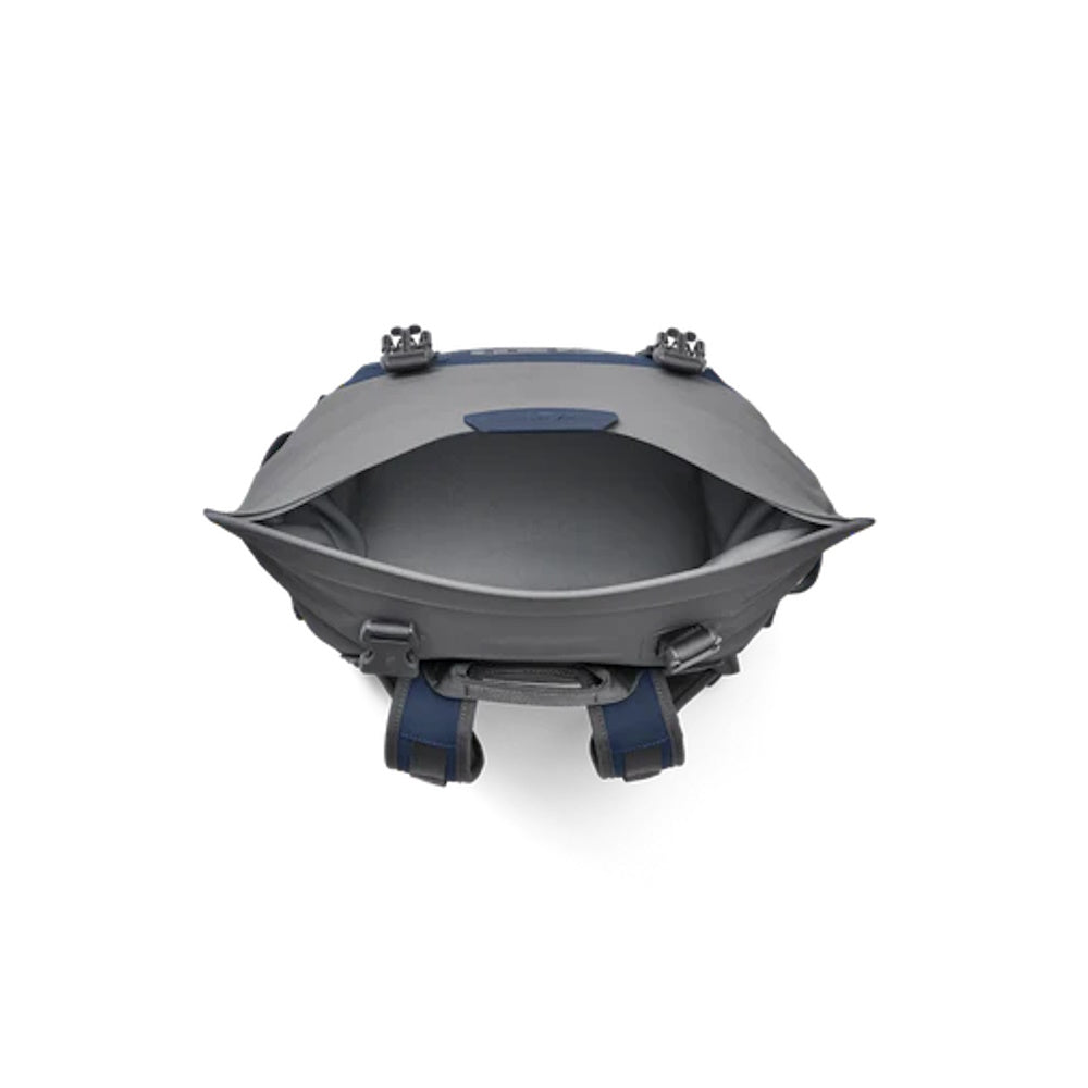 Top down of open Navy Yeti Hopper M20 Backpack