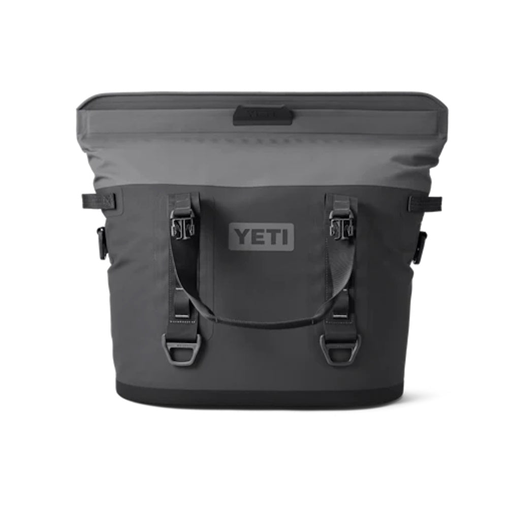Front of Charcoal Yeti Hopper M30 Soft Cooler
