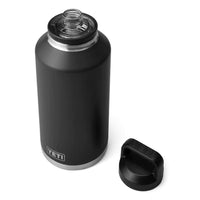 Black Yeti Rambler 64oz Bottle with Chug Cap off