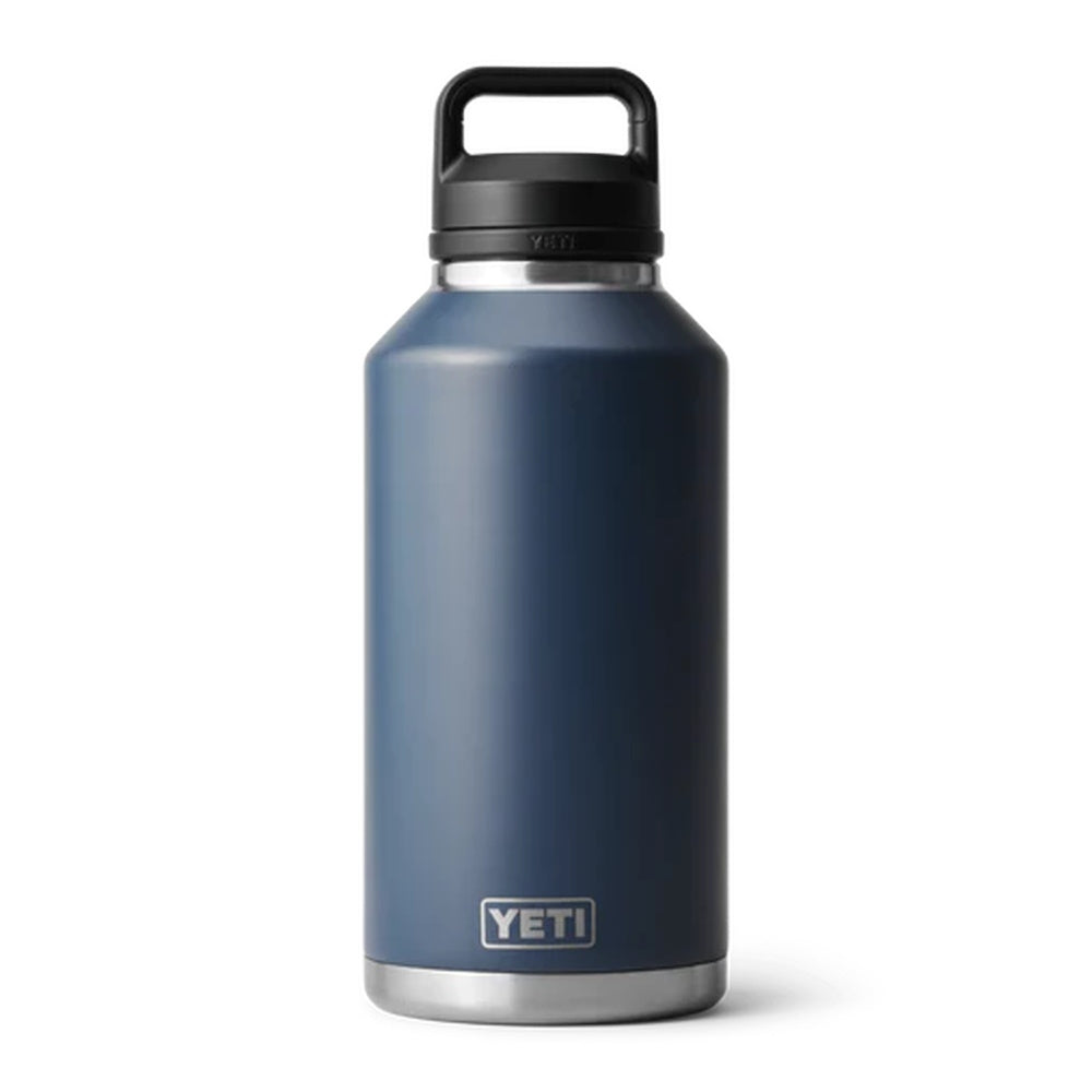 Front of Navy Yeti Rambler 64oz Bottle with Chug Cap