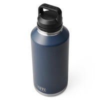 Top down of Navy Yeti Rambler 64oz Bottle with Chug Cap
