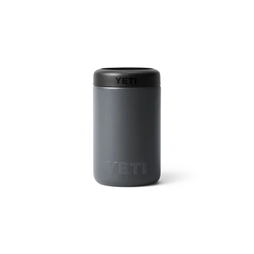 Back of Charcoal Yeti Rambler 375ml Colster