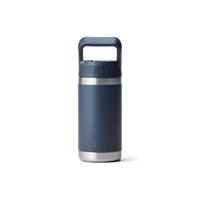 Back of Navy Yeti Rambler Jr 12oz Kids Bottle