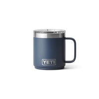 Front of Navy Yeti Rambler 10oz Mug with MagSlider Lid