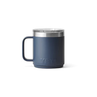 Back of Navy Yeti Rambler 10oz Mug with MagSlider Lid