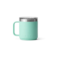 Back of Seafoam Yeti Rambler 10oz Mug with MagSlider Lid