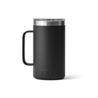 Back of Black Yeti Rambler 24oz Mug with MagSlider Lid