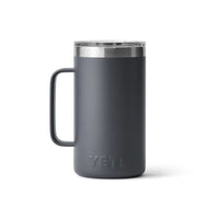 Back of Charcoal Yeti Rambler 24oz Mug with MagSlider Lid