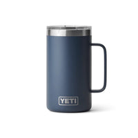 Front of Navy Yeti Rambler 24oz Mug with MagSlider Lid