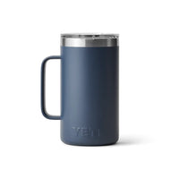 Back of Navy Yeti Rambler 24oz Mug with MagSlider Lid