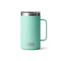 Front of Seafoam Yeti Rambler 24oz Mug with MagSlider Lid