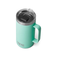 Top down of Seafoam Yeti Rambler 24oz Mug with MagSlider Lid