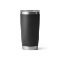 Back of Black Yeti Rambler 20oz Tumbler with MagSlider Lid