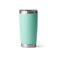 Back of Seafoam Yeti Rambler 20oz Tumbler with MagSlider Lid