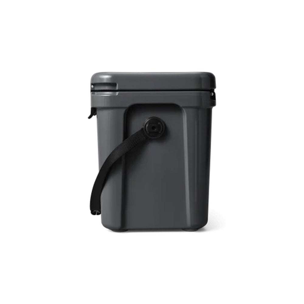 Side of Charcoal Yeti Roadie 24 Hard Cooler
