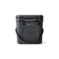 Front of Charcoal Yeti Roadie 24 Hard Cooler
