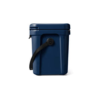 Side of Navy Yeti Roadie 24 Hard Cooler