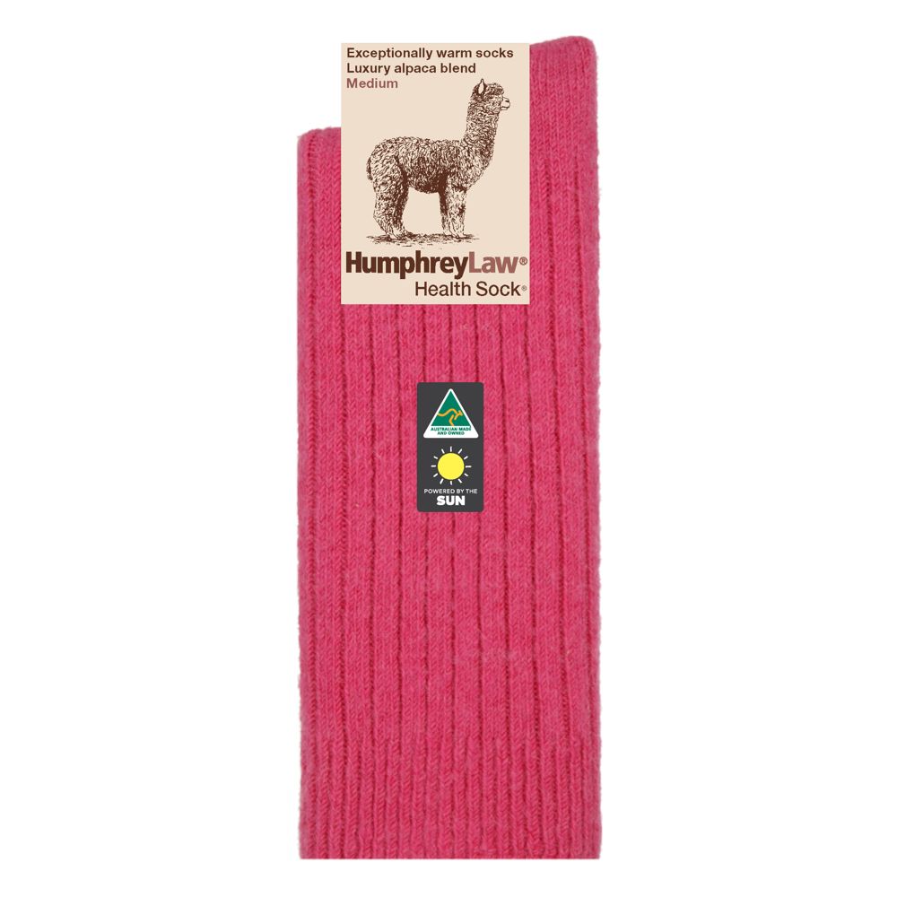 Humphrey Law Alpaca Wool Blend Health Socks Fuchsia