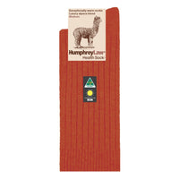 Humphrey Law Alpaca Wool Blend Health Socks Terracotta
