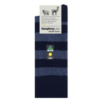Navy Health Socks in Stripe Pattern