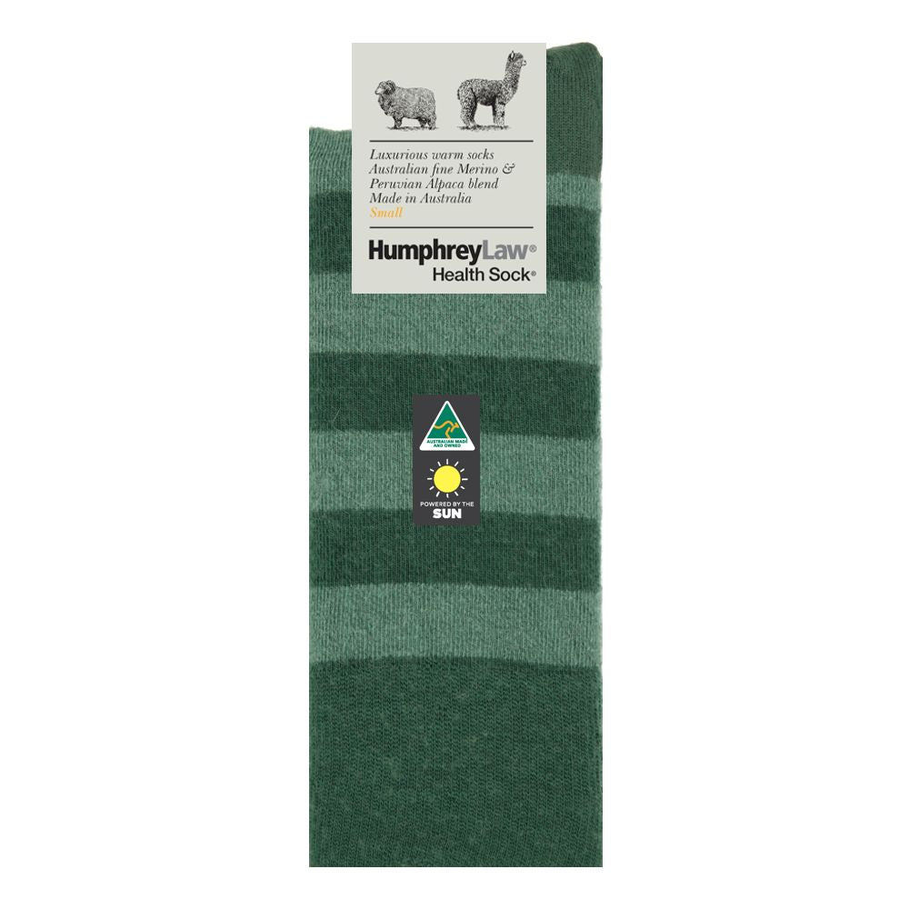 Green stripe sock