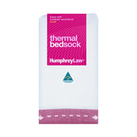 Humphrey Law Super Soft Thermal Bed Sock in Pink/White