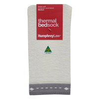 Humphrey Law Super Soft Thermal Bed Sock in Silver/White