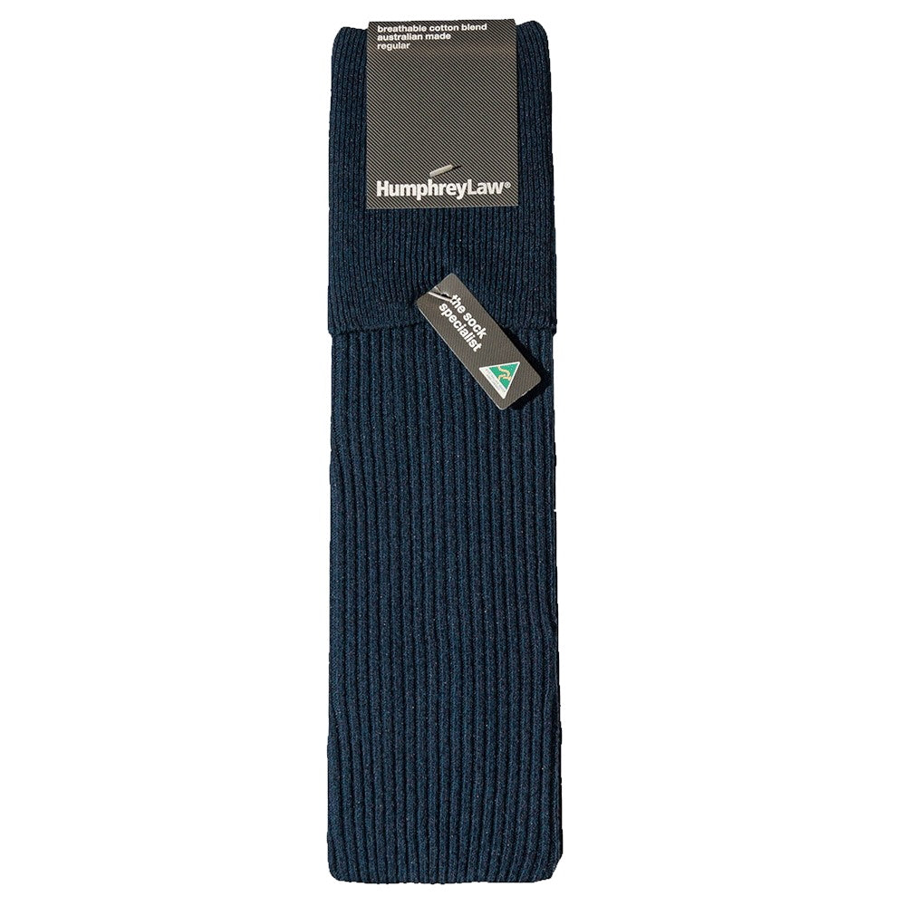 Humphrey Law Full Length Walk Socks Navy