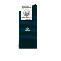 Humphrey Law Ladies Cotton Striped Health Socks in Navy