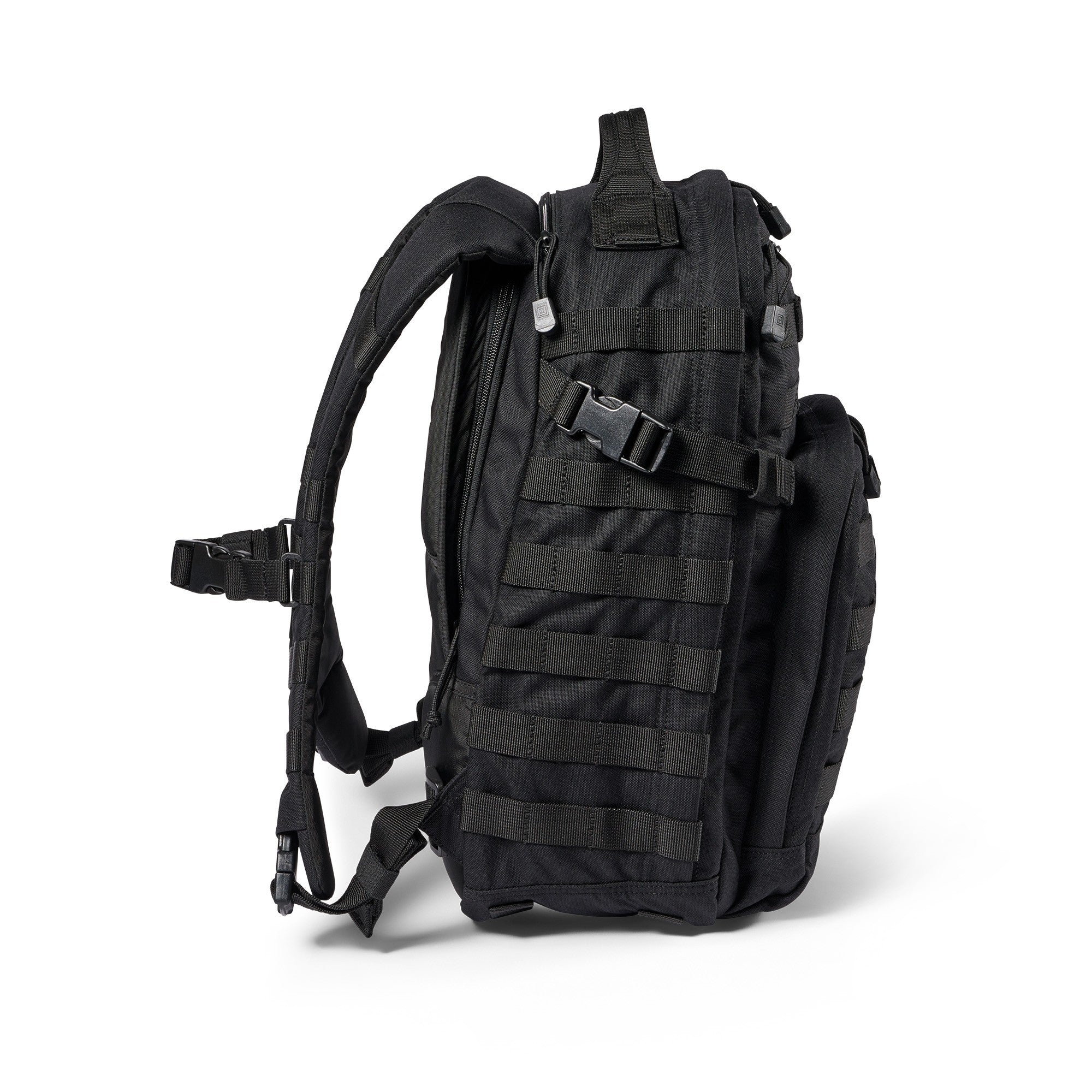 Side View of Black Backpack
