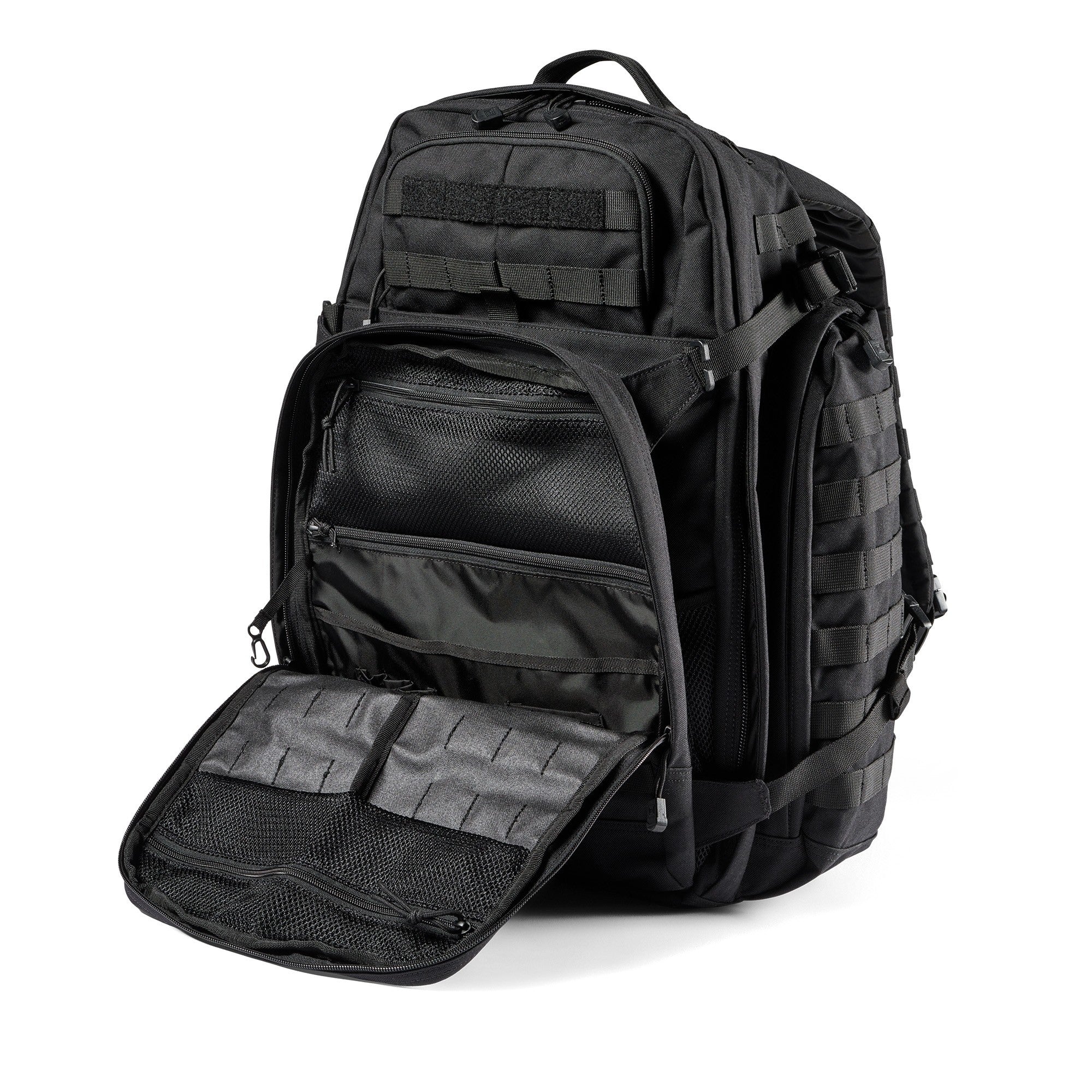 5.11 Rush 72 2.0 Backpack Black Front Pocket Open