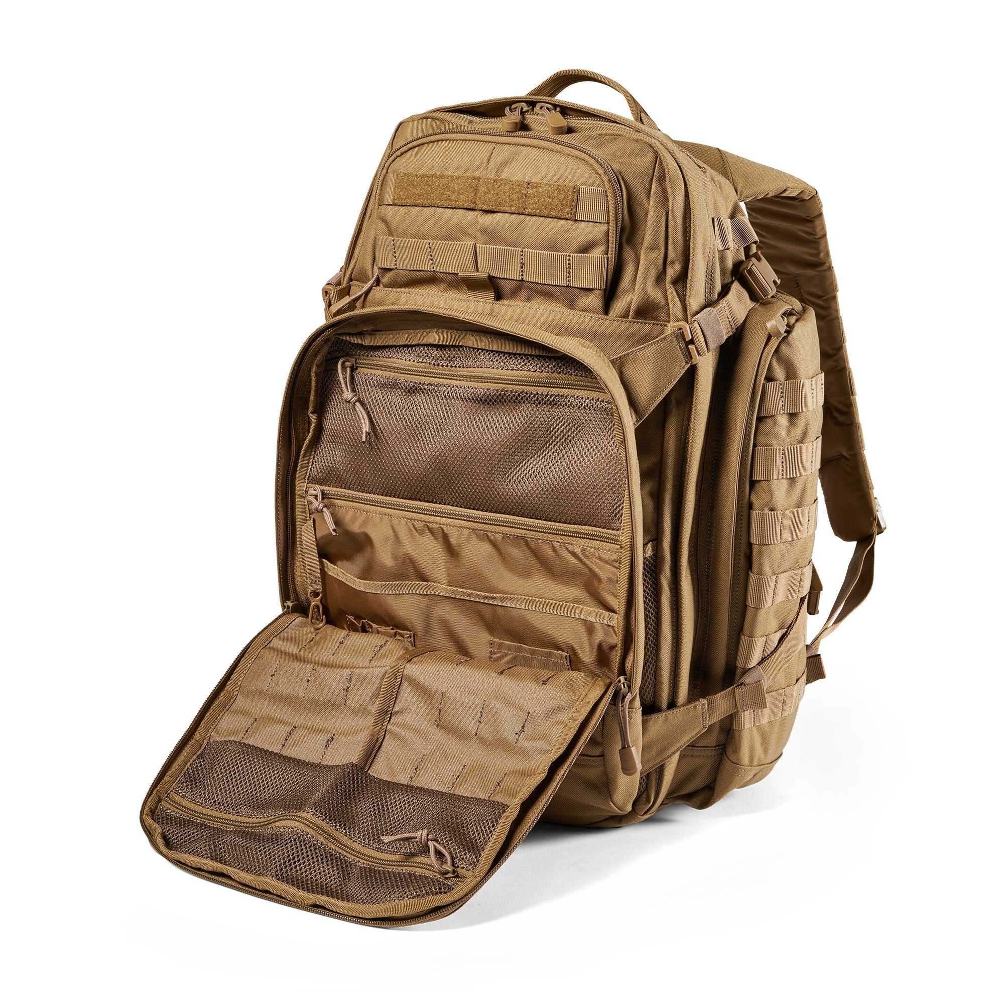 5.11 Brown Rush 72 Pack Front Pocket Open