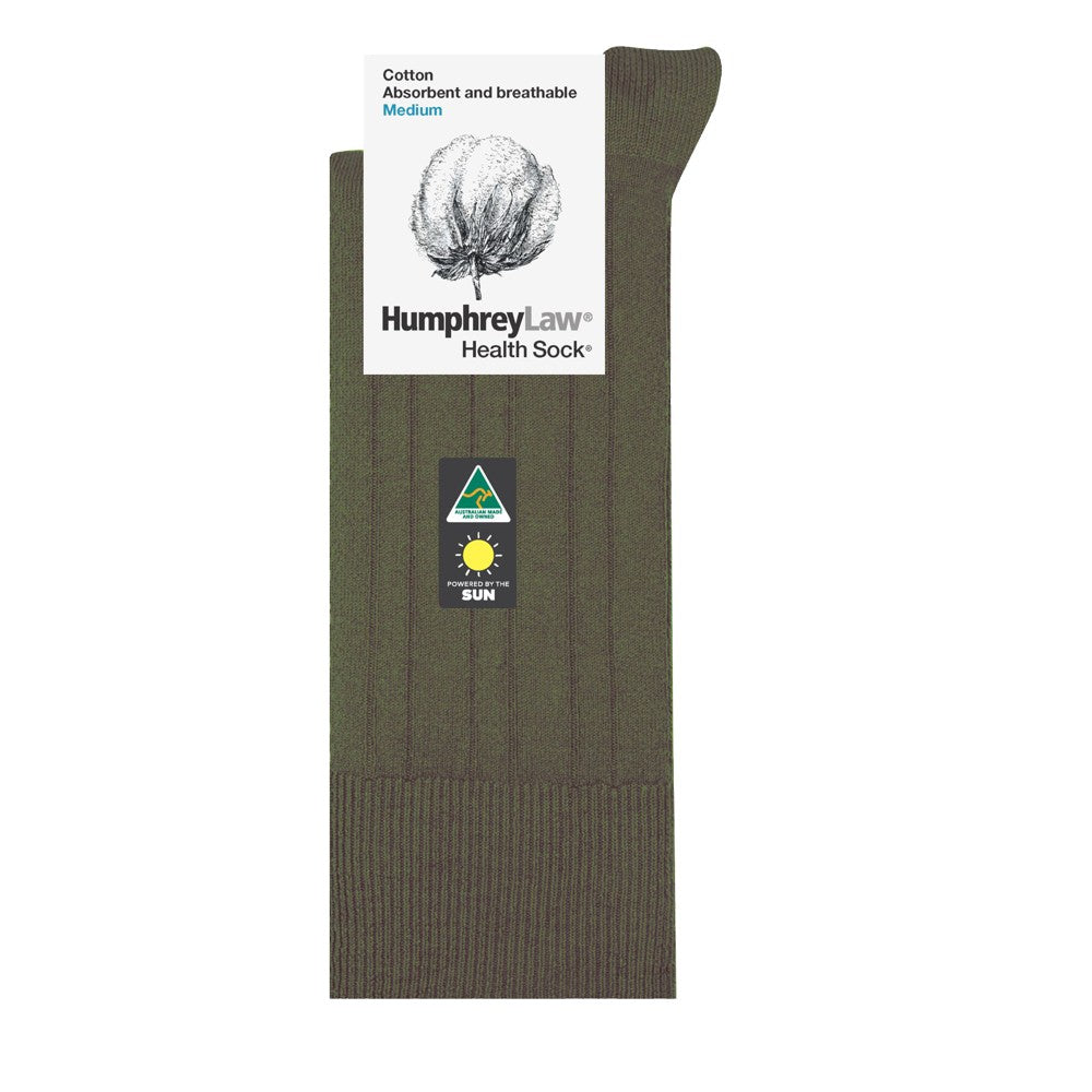 Humphrey Law 95% Mercerised Cotton Health Socks Sage