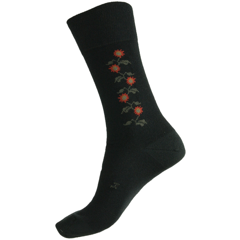 Humphrey Law Fine Merino Wool Pattern Socks Black