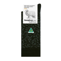 Black Taupe Leaves Pattern Socks