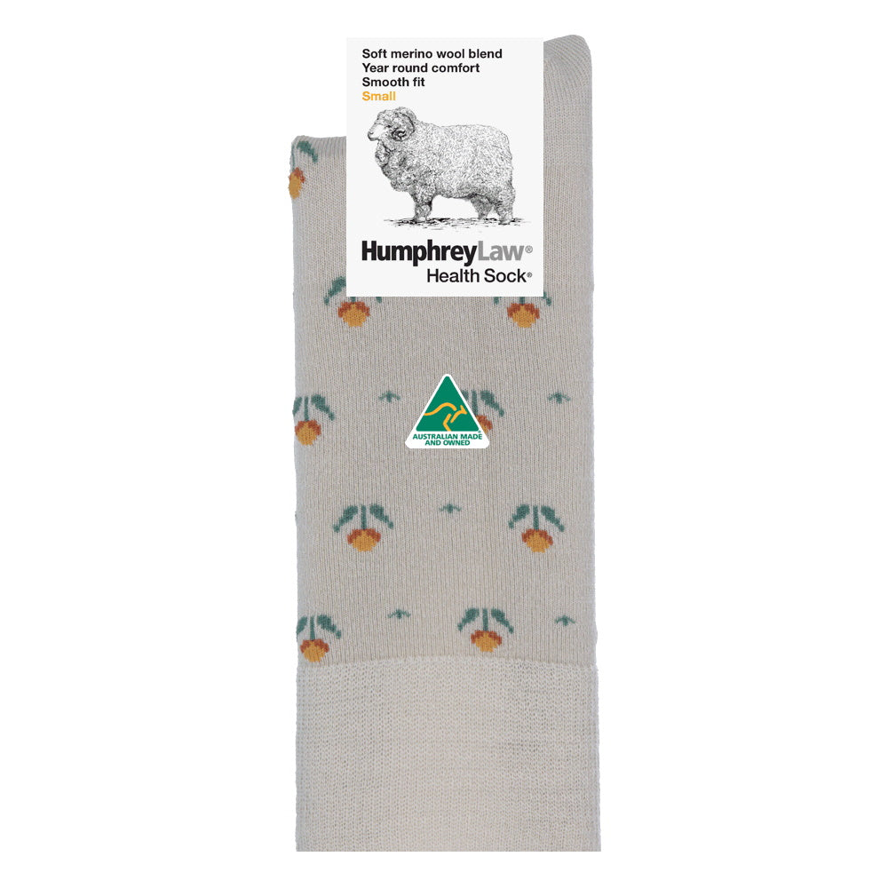Bone Tulip Pattern Socks