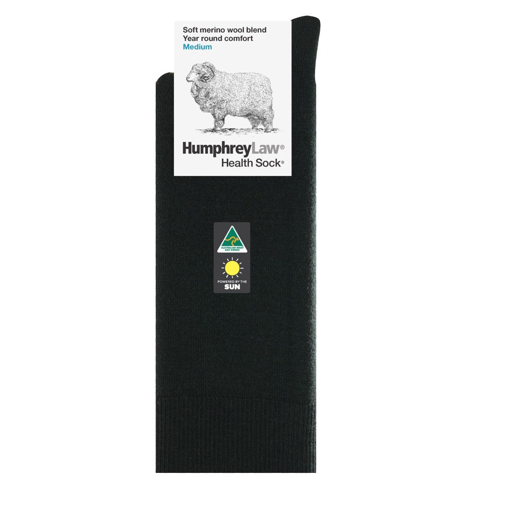 Humphrey Law Fine Merino Wool Health Socks Charcoal