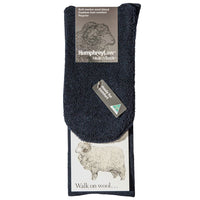 Navy Merino Wool Cushion Sole Socks