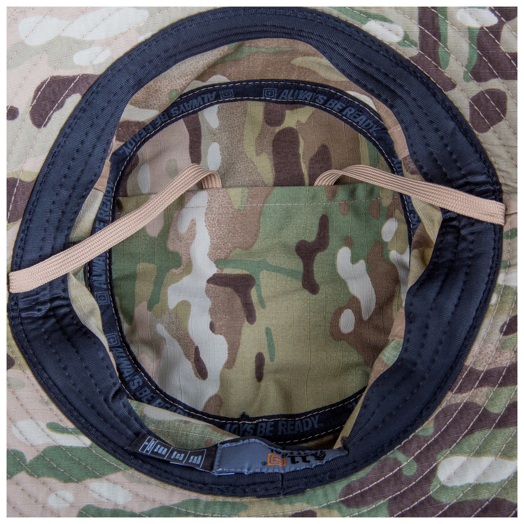Inside of multicam of 5.11® Boonie Hat