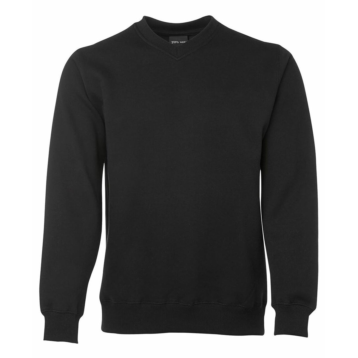 JB's Wear V Neck Fleecy Sweater in Black