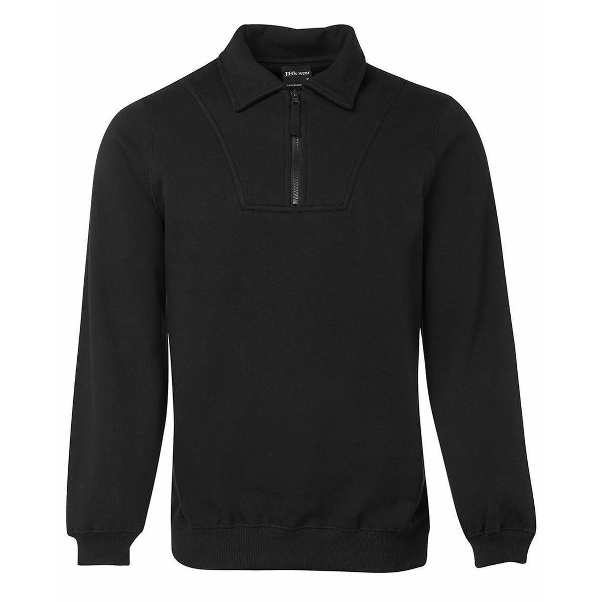 JB's Wear Half Zip Fleecy Sweater in Black