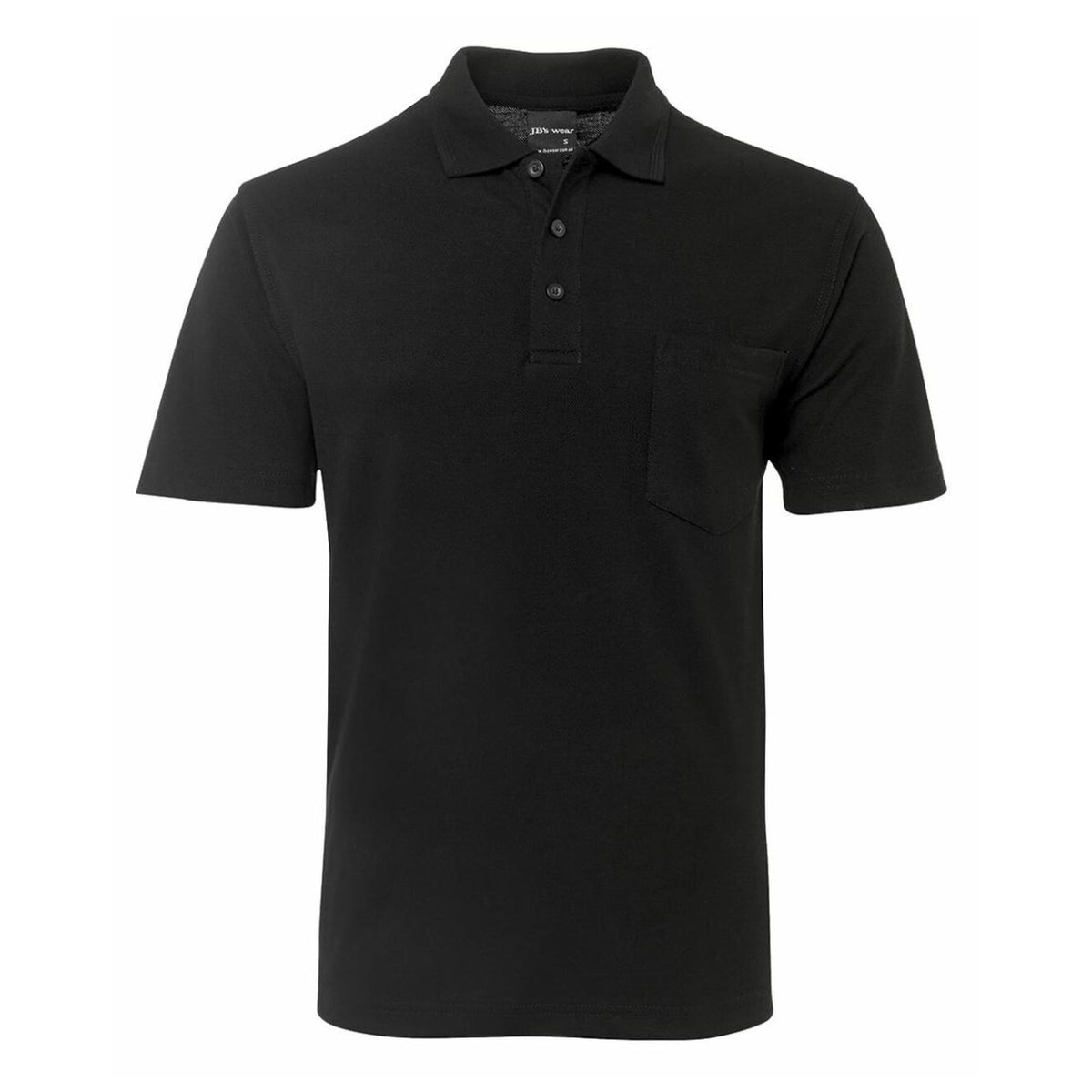 JBs Wear 210 Short Sleeve Pocket Polo in Black