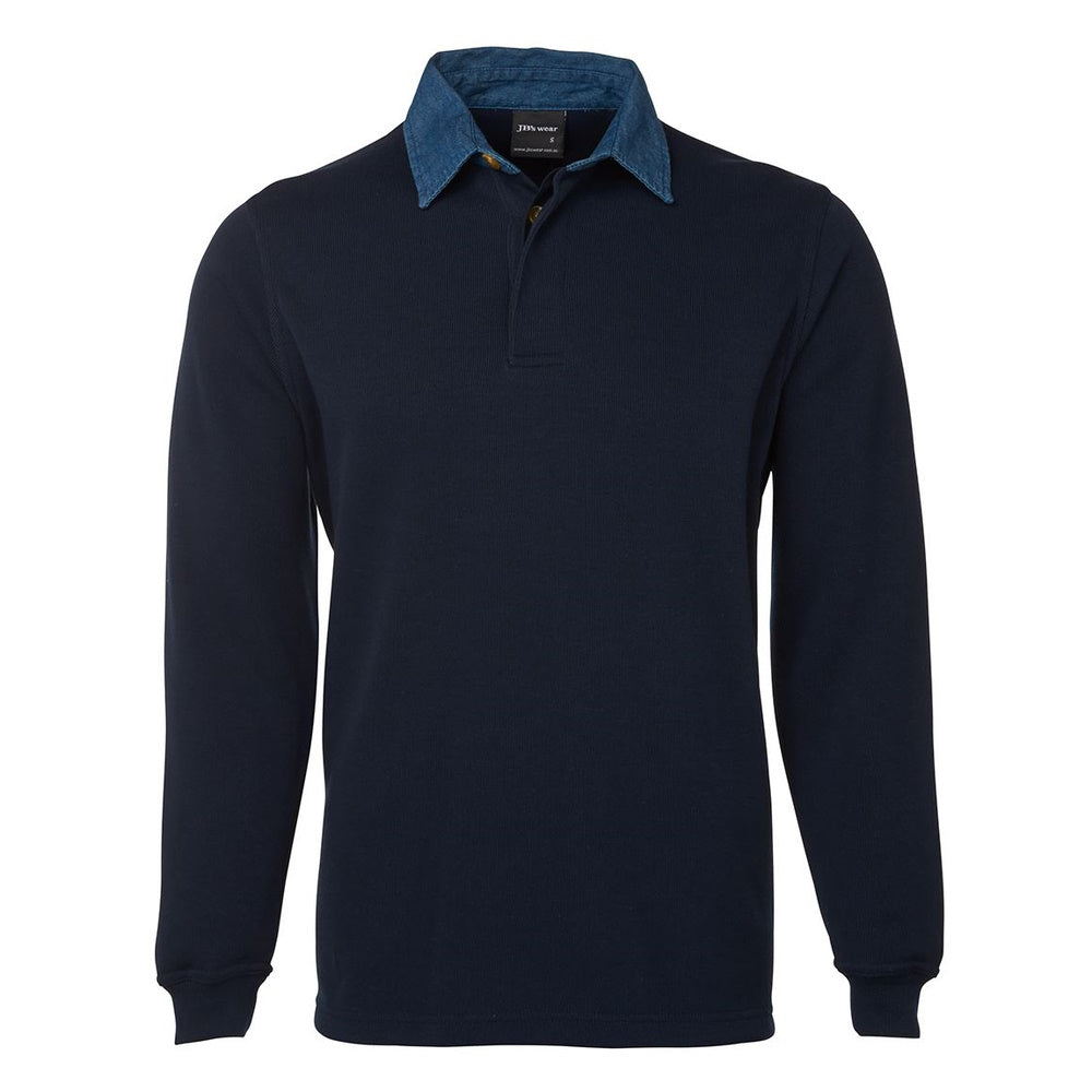 JBs Wear Rugby Jumper in navy/Denim