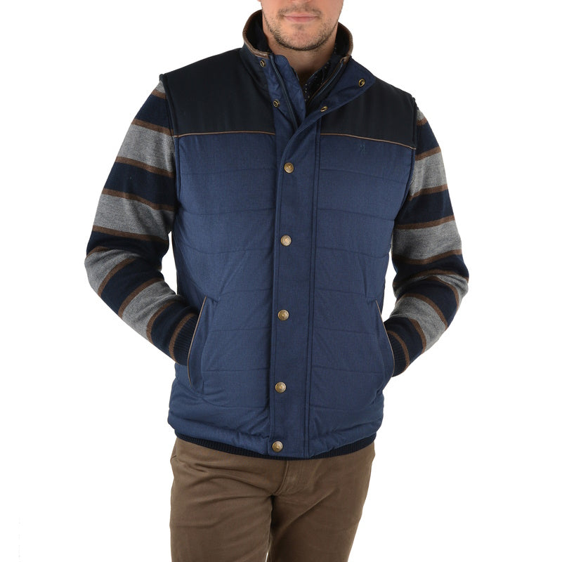 Front view of Thomas Cook Aitkins Vest in Navy