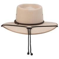 Akubra Chin Strap Black on Brim